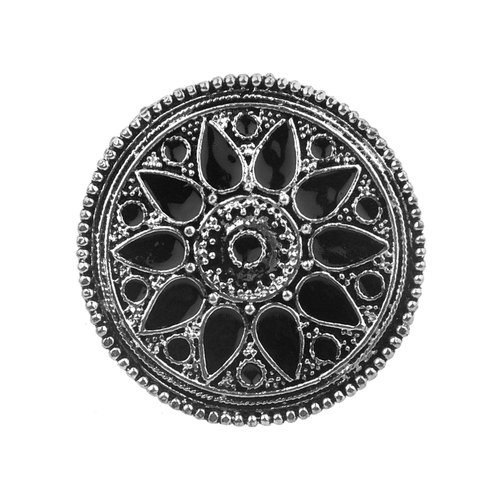 Female Alloy Fashion Antique Boho Vintage Oxidised Silver Adjustable Ring