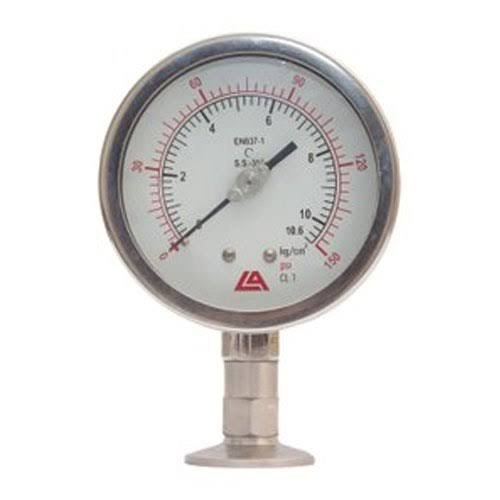 LA Analog Sanitary Sealed Pressure Gauge, For Industrial