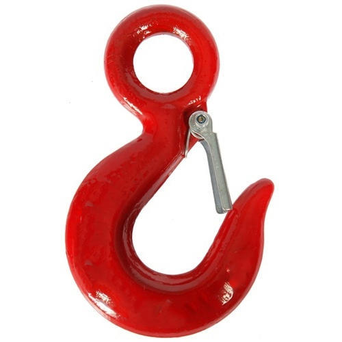 Red Mild Steel Eye Lifting Hook, For Industrial