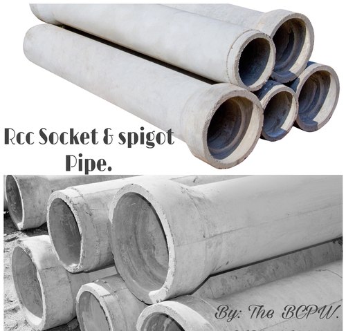 Cylindrical RCC Spigot And Socket Pipe, Size: 150mm To 2200mm