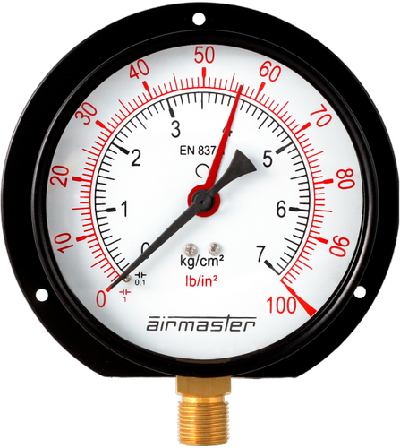 airmaster Mild Steel Utility Pressure Gauge, Model Name/Number: Model A