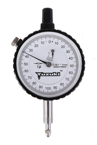 Stainless Steel 0.001x1 Mm Yuzuki Dial Gauge, Shape: Round